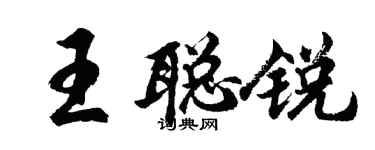 胡问遂王聪锐行书个性签名怎么写