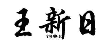 胡问遂王新日行书个性签名怎么写