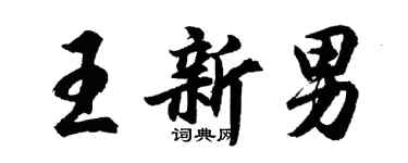 胡问遂王新男行书个性签名怎么写