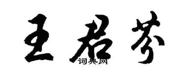 胡问遂王君芬行书个性签名怎么写