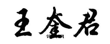 胡问遂王奎君行书个性签名怎么写