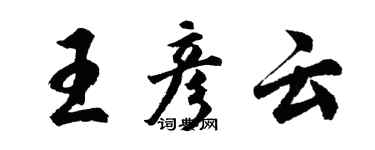 胡问遂王彦云行书个性签名怎么写