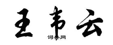 胡问遂王韦云行书个性签名怎么写