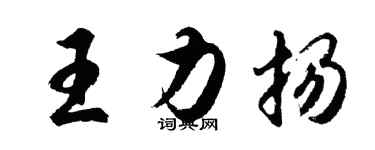 胡问遂王力扬行书个性签名怎么写