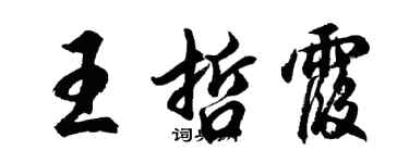胡问遂王哲霞行书个性签名怎么写