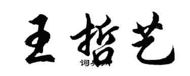 胡问遂王哲艺行书个性签名怎么写