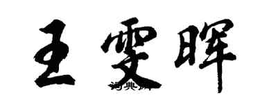 胡问遂王雯晖行书个性签名怎么写