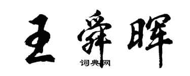 胡问遂王舜晖行书个性签名怎么写