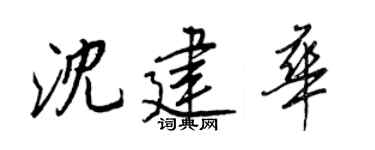 王正良沈建华行书个性签名怎么写