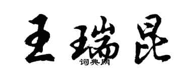 胡问遂王瑞昆行书个性签名怎么写