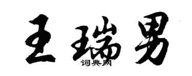 胡问遂王瑞男行书个性签名怎么写