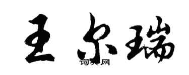 胡问遂王尔瑞行书个性签名怎么写