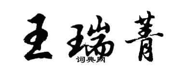 胡问遂王瑞菁行书个性签名怎么写