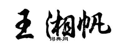 胡问遂王湘帆行书个性签名怎么写