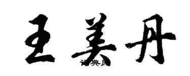 胡问遂王美丹行书个性签名怎么写