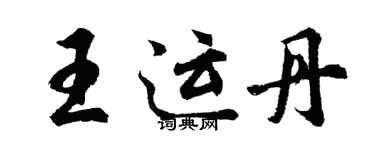 胡问遂王运丹行书个性签名怎么写