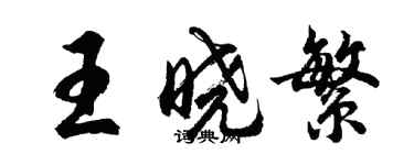 胡问遂王晓繁行书个性签名怎么写