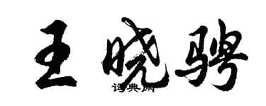 胡问遂王晓骋行书个性签名怎么写