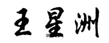 胡问遂王星洲行书个性签名怎么写