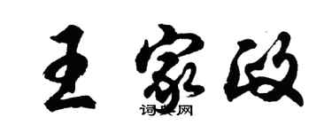 胡问遂王家政行书个性签名怎么写