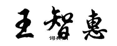 胡问遂王智惠行书个性签名怎么写