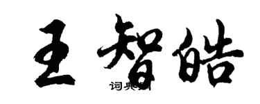 胡问遂王智皓行书个性签名怎么写