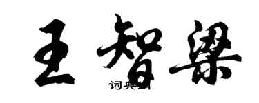 胡问遂王智梁行书个性签名怎么写