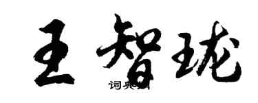 胡问遂王智珑行书个性签名怎么写