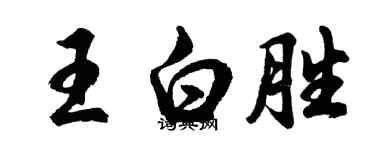 胡问遂王白胜行书个性签名怎么写