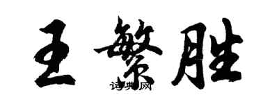 胡问遂王繁胜行书个性签名怎么写