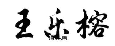 胡问遂王乐榕行书个性签名怎么写