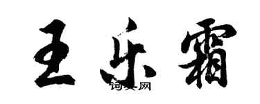胡问遂王乐霜行书个性签名怎么写