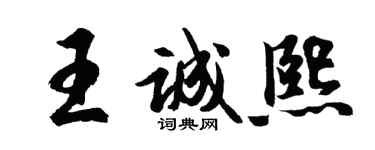 胡问遂王诚熙行书个性签名怎么写