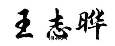 胡问遂王志晔行书个性签名怎么写