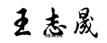 胡问遂王志晟行书个性签名怎么写