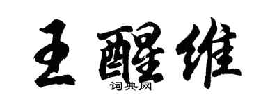 胡问遂王醒维行书个性签名怎么写