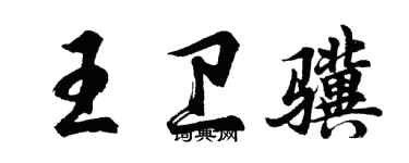 胡问遂王卫骥行书个性签名怎么写