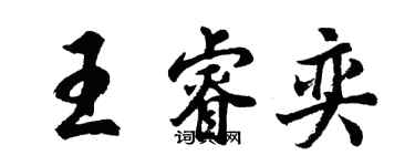 胡问遂王睿奕行书个性签名怎么写