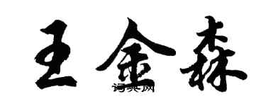 胡问遂王金森行书个性签名怎么写