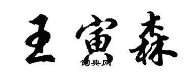 胡问遂王寅森行书个性签名怎么写