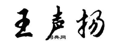 胡问遂王声扬行书个性签名怎么写