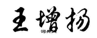 胡问遂王增扬行书个性签名怎么写