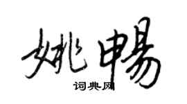 王正良姚畅行书个性签名怎么写