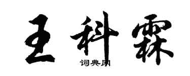 胡问遂王科霖行书个性签名怎么写