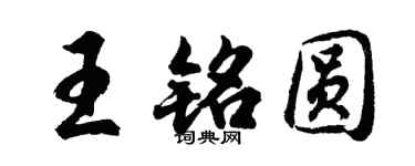 胡问遂王铭圆行书个性签名怎么写