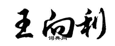 胡问遂王向利行书个性签名怎么写