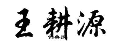 胡问遂王耕源行书个性签名怎么写