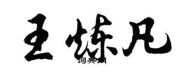 胡问遂王炼凡行书个性签名怎么写