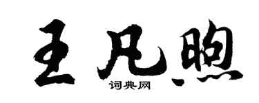 胡问遂王凡煦行书个性签名怎么写