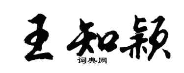 胡问遂王知颖行书个性签名怎么写